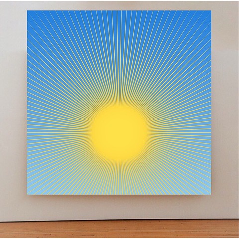 Sun painting, John Zoller Art, Miami artist, Luminous Disk by Jihn