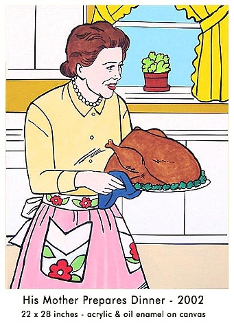 Possibilities Are Endless by John Zoller, Painting by John Zoller, Mirror Painting, Painting of a Mirror, Painting Drawing Seriens by John Zoller, Color and Learn Series by John Zoller, Coloring book art,  Mother, Turkey, Mom with Turkey, Thanksgiving, Mo