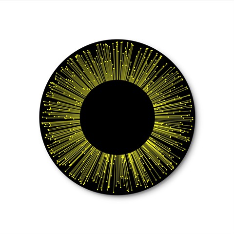 Yellow Light Particle Burst
