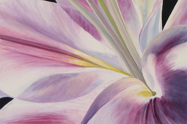 purple, acrylic, synthetic polymer, painting, petals