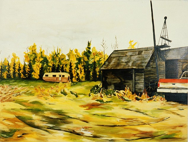 Greenwater, Saskatchewan. oil on canvas. 5'x7'.