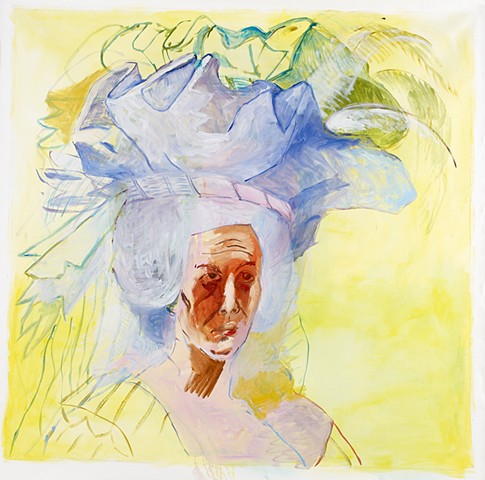 Self Portrait as Marie Antoinette in Puffy Purple Hat