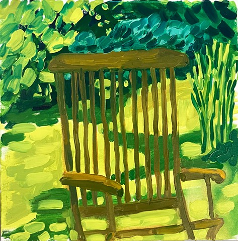 Steamer Chair in John and Mary's Garden