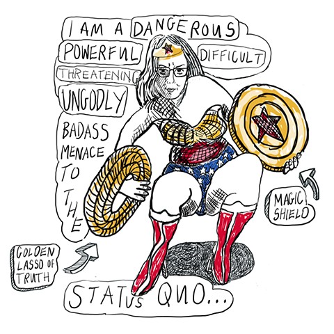 Self Portrait as 1970's Wonder Woman