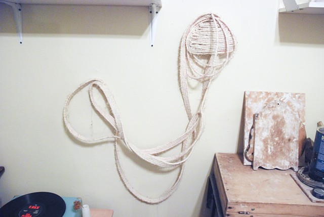 Cotton rope and canvas with stitching detail