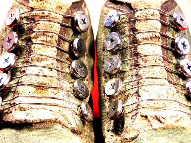 Jolly Green boot, heel pulls, metal lacing  ($225.) CFG/9.14.2012 @50% $112.50
