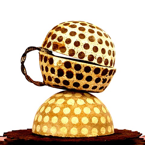 Dot Cup~ With bowl on top and below.