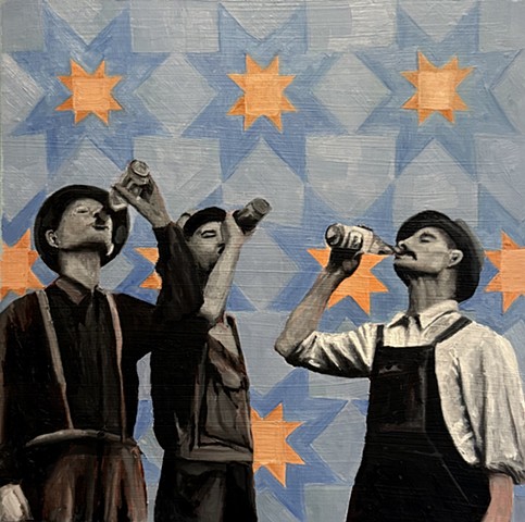 shooting back stars print