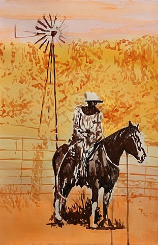 Cowboy western art