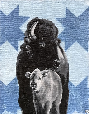 Bison and Calf 