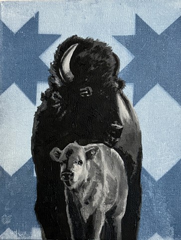 Bison and Calf