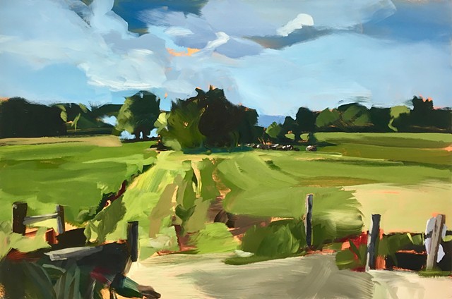Wolfe's Neck Fields, 2018 Auction Painting