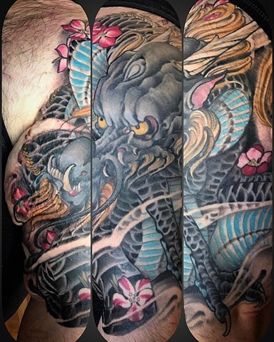 dragon half sleeve tattoo designs