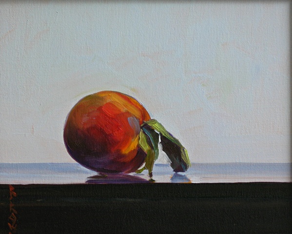 Jo Brown, "Peach," (2011), oil on archival canvas board