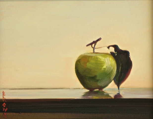 Jo Brown, "Apple," (2011), oil on archival canvas board