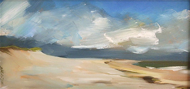 Jo Brown, "Storm," oil on canvas board, 8" x 16" (2010)