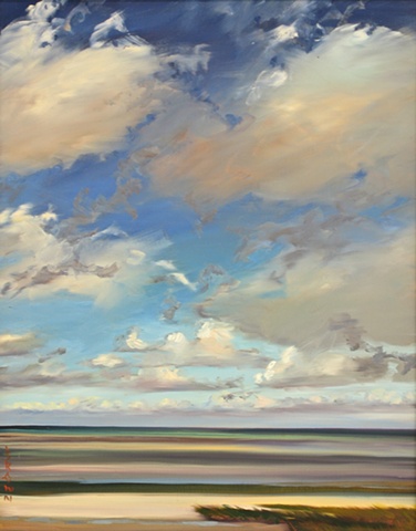 Jo Brown, "Cloud Lanes," (2011), 20" x 16," oil on archival canvas board