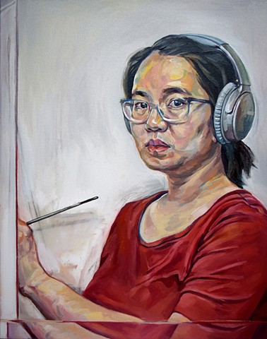 oil painting by Qing Song, figure painting by Qing Song, portrait painting by Qing Song,