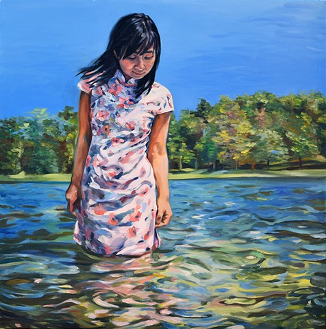 Oil Painting by Qing Song, Figure Painting by Qing Song