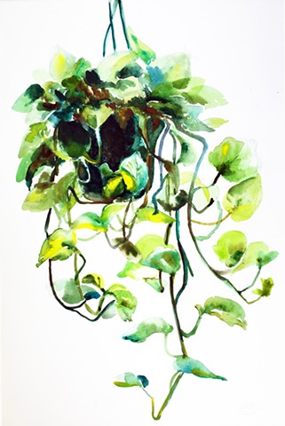 Watercolor Painting by Qing Song, Nature