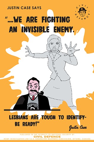 "An Invisible Enemy" - Justin Case LGBT Purge Propaganda Poster