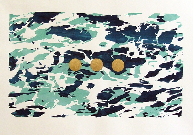 Screenprint, Silkscreen, Gold Leaf