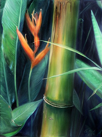 Bird of Paradise and Bamboo