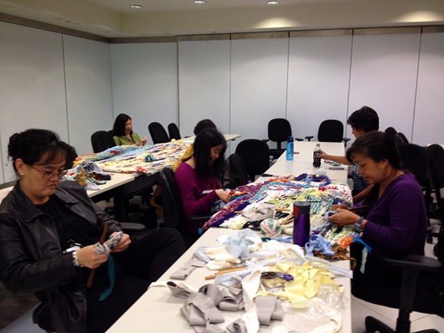 Crochet Jam at San Francisco International Airport (SFO), Lunch & Learn Program, Health, Safety & Wellness Department—to relieve stress and foster creativity in the workplace.