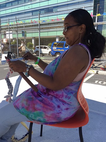 Crochet Jam at Intersection for the Arts' Common Ground Arts Festival, San Francisco  2017