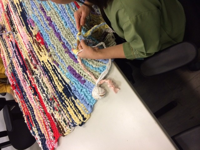 Crochet Jam at San Francisco International Airport (SFO), Lunch & Learn Program, Health, Safety & Wellness Department—to relieve stress and foster creativity in the workplace.