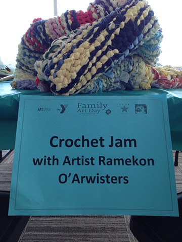 Crochet Jam, SF ArtSpan, Family Art Day
