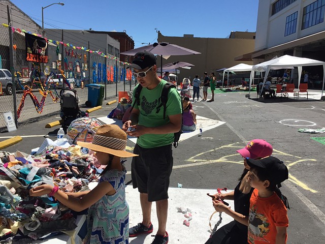 Crochet Jam at Intersection for the Arts' Common Ground Arts Festival, San Francisco  2017