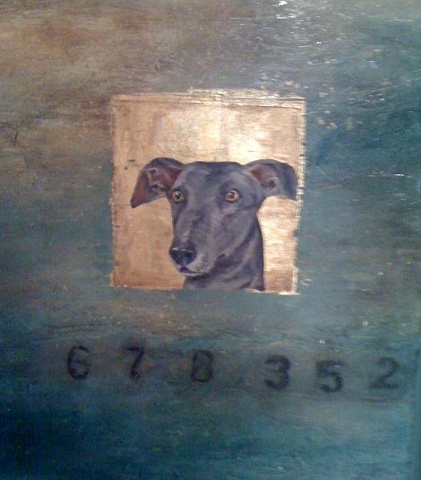greyhound painting/print 