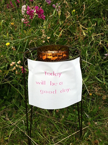 A bowl full of pennies to take from, or give to. Is a good day merely luck? 