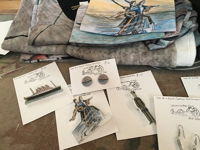 Over 25 pieces drawn and custom made pieces of Titanic Themed Art