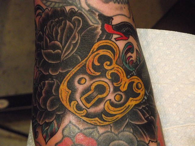 Traditional color tattoo by Dirk Spece of Gold Standard Tattoo, Bend Oregon