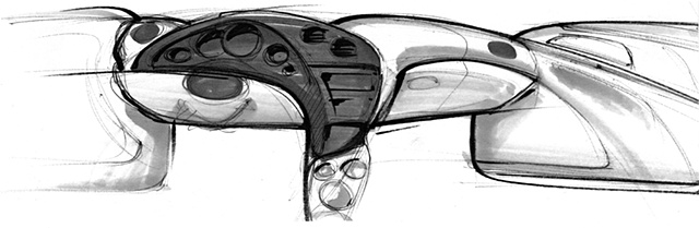 Oldsmobile Intrigue Interior Sketch 
Study 13