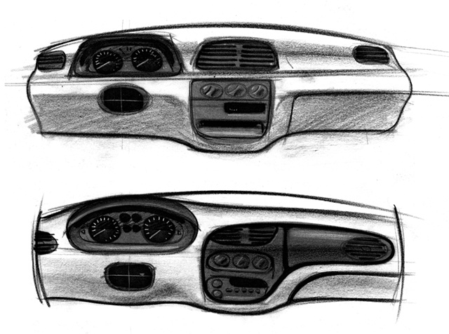 Oldsmobile Bravada Interior Concept Sketch