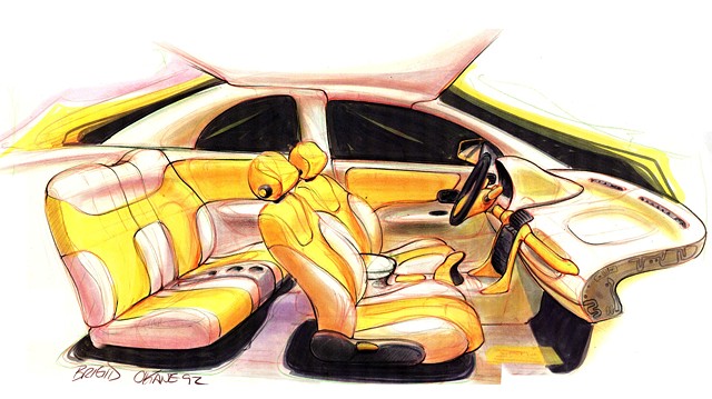 Saturn S-Series Interior Sketch