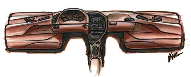 Oldsmobile Intrigue Interior Sketch 
Study 04