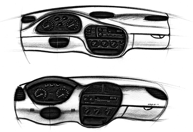 Oldsmobile Bravada Interior Concept Sketch

