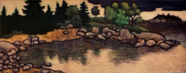 James Groleau printmaker prints mezzotint artist Turtle Gallery Deer Isle Maine