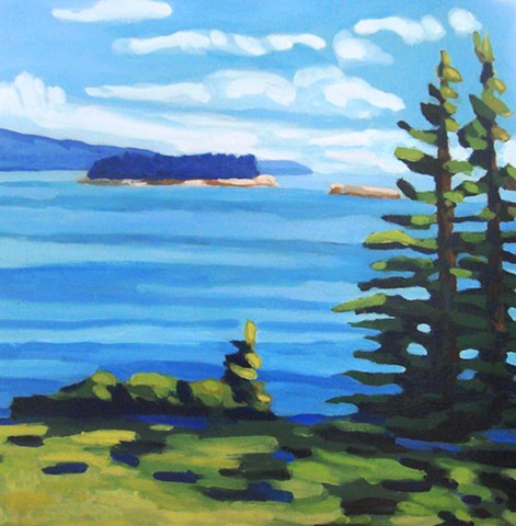 Alix Bacon, Paintings, Deer Isle, Maine, Stonington, Twin Pines, Woman Artist
