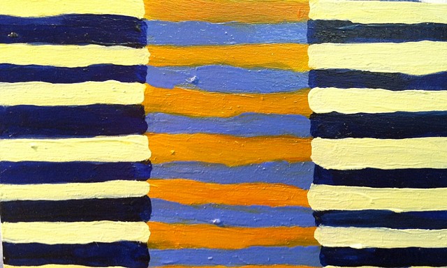 Alix Bacon, 19 Stripes, Oil Painting, Deer Isle, Maine, Stonington