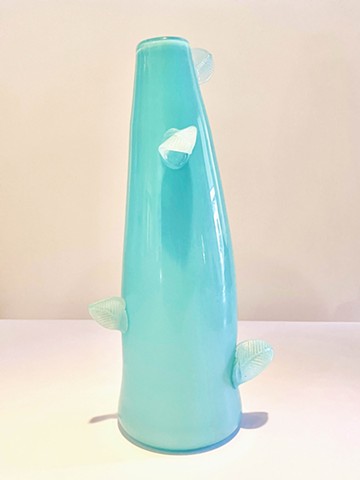 Blue Leafed Vase