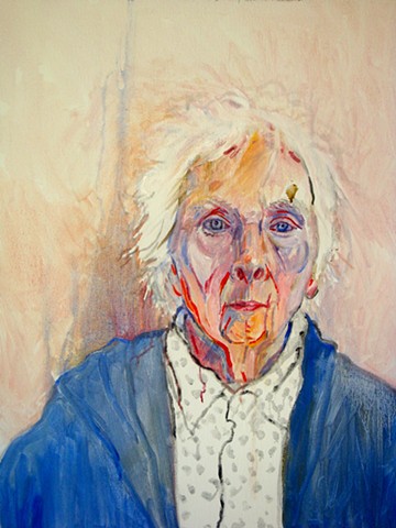 Mary Aro, self portrait, oil Painting, Deer Isle, Maine, Stonington, Blue Hill