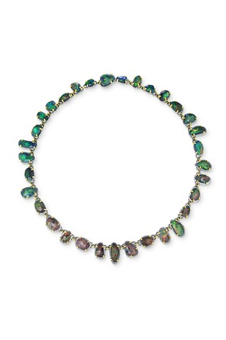 One of a kind Ethiopian Black Opal necklace