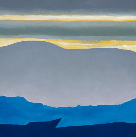 Mary Barnes, Evening Shadow, Woman artist, Antarctica series, oil on canvas