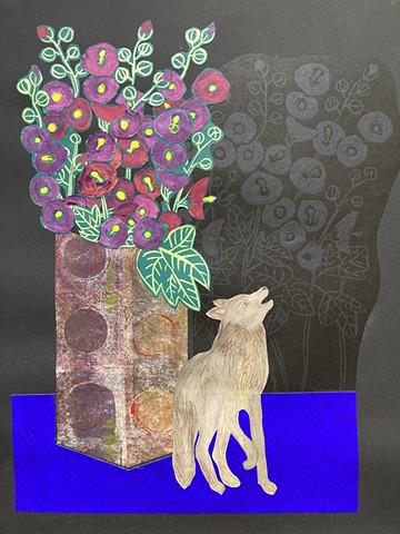 Night Bouquet, Hollyhocks