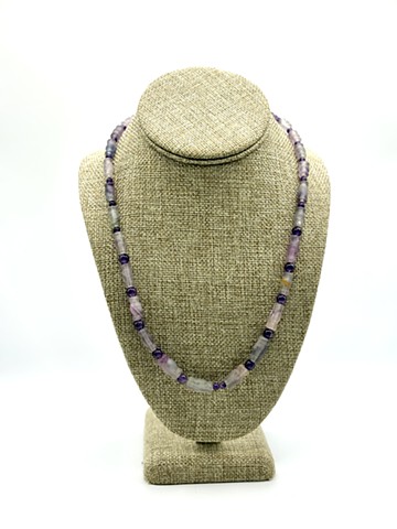 Ancient Roman purple-marbled opaque glass, amethyst (100 BC, Rome)